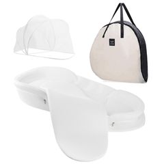 【人気商品】【ベビーアムール】 Bebamour ベビーベッド 折りたたみ式 ベッドインベッド 添い寝 簡易ベッド 新生児 携帯型ベビーベッド 通気性 高さ調整可 機械洗い(白)