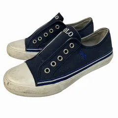 ポロ ラルフローレン POLO RALPH LAUREN スニーカー スリッポン キャンバス 20cm 紺 ネイビー ■GY14