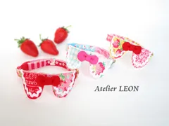 いちごのショートケーキまるえり＊ハンドメイドのねこちゃん首輪