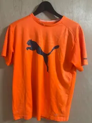 【PUMA プーマ】オレンジ Tシャツ 半袖 Lサイズ スポーツ ジム トレーニング