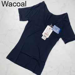 【新品タグ付き】Wacoal　ワコール　インナー　半袖　M　ランジェリー　下着ㅤBL　ブラック　シンプル　ワコールTENCEL　ワコールさわやか研究所　プレゼント　ギフト