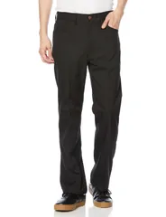 L_ブラック(レングス74cm) [ラングラー] フレアパンツ ランチャードレスジーンズ スラックス WI1141 メンズ ブラック(レングス74cm)