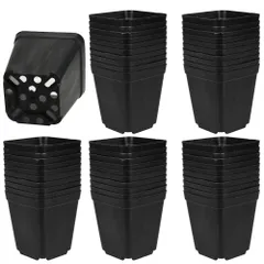 苗プランター 育苗ポット 四角形 排水穴 根腐れ防止 家庭菜園 発芽 多肉植物 ハーブ 50個 