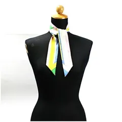 エルメス ツイリー シルク スカーフ ホワイト×マルチカラー 中古