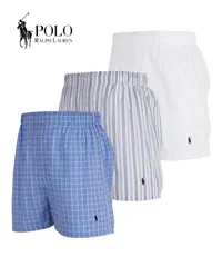 ラルフローレン トランクス メンズ セット 3枚 前開き 下着 polo ralph lauren prl s m l xl ブルーストライプセット 正規品 新品 男性 p299