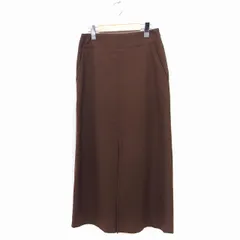 B&Y ユナイテッドアローズ BEAUTY&YOUTH ビューティー&ユース フレア スカート マキシ丈 ロング スリット 無地 M ブラウン 茶 /FT37