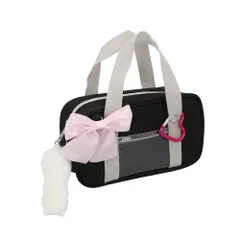 ☆ ブラック ☆ スクールバッグ風ペンポーチ スクールバッグ風 ペンケース スクバ風ペンケース ペンポーチ 筆箱 ポーチ ミニバッグ 大容量 シンプル 女の子 女子 小学生 中学生 高校生 おしゃれ かわいい ギャル オシャレ 可愛い 大人 大学生 筆記具