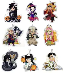 【中古】キーホルダー・マスコット(キャラクター) 全9種セット 「鬼滅の刃×ufotable cafe DINING ハッピーハロウィン 第2弾 ランダムアクリルチャーム」 