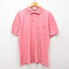 XL/古着 半袖 ポロ シャツ メンズ 90s 鹿の子 ピンク 25may29 中古 トップス