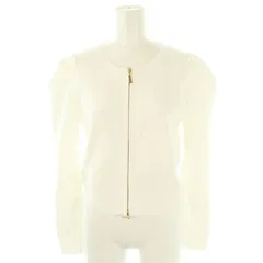 ビアッジョブルー Viaggio Blu 25SS ダブルジップニット 手洗い可能 ジャケット ノーカラー 1 ホワイト /HK ■OSのサムネイル