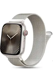 ★LISAMER アップルウォッチ用 バンド Apple バンドWatch Series 10/9/8/7/6/5/4/SE/Ultra 対応 (A-スターライト, 42mm/41mm/40mm)