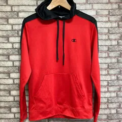 Champion チャンピオン 薄手プルオーバーパーカー レッド メンズ M