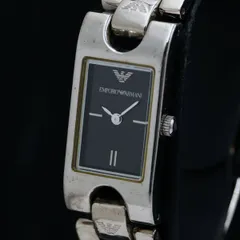 エンポリオアルマーニ AR-5407 スクエア QZ ブラック文字盤 レディース腕時計 TKD 2000000 NSK