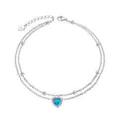 女性用アンクレット 925スターリングシルバーチャーム レイヤードイミテーションオパール/ムーンストーン/デイジー/インフィニティ サマービーチ アンクルブレスレット フットチェーン ジュエリー 誕生日 バレンタイン デー 母の日ギフト, ?准??