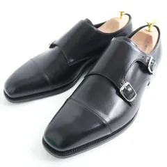 未使用品●エドワードグリーン WESTMINSTER 888ラスト ストレートチップ ダブルモンクストラップ レザーシューズ ブラック 8 1/2 箱付きのサムネイル