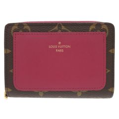 美品 ルイ ヴィトン ポルトフォイユ ルー モノグラム M82377 ICチップ フューシャ 二つ折り財布 LV 1300 LOUIS VUITTON