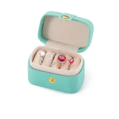 新品 Phyxiul アクセサリーケース 指輪ボックス 携帯用 小箱 コンパクト 可愛い 旅行用 ジュエリーケース ジュエリー収納 リング イヤリングボックス 旅行 出張 (ティファニーブルー)