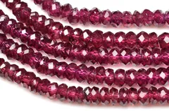 ロードライトガーネット 2-3x4mm ボタンカット １連（約３８ｃｍ） パワーストーン 天然石 _R6004
