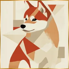 【Red Passion - 柴犬・豆柴犬 No.1】ミニマリスト・ミニマリズム・シンプル・インテリアアート・ペットロス・うちの子・記念日・アートポスター・犬の絵・犬のイラスト・ギフト・プレゼント
