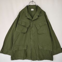 60s 米軍 実物 ジャングルファティーグ 5th MEDIUM REGULAR OD107 ミリタリー シャツ ジャケット コットン リップストップ