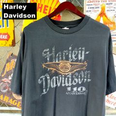 Harley-Davidson ハーレーダビッドソン USA製 Tシャツ XLサイズ 110周年記念 両面プリント 黒 ブラック 10677
