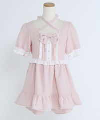 夢展望公式 [新品未使用] フロントクロスセットアップ [ピンク] 他カラー別ページ有  ワンピース その他ワンピース（半袖） 535694-01