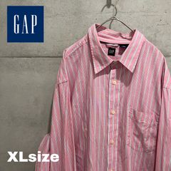 《USED》OLD GAP ストライプシャツ ピンク《古着》