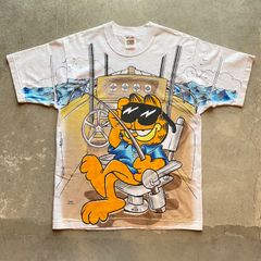 ガーフィールド　イラスト　プリント　Tシャツ　バックプリント