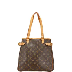 ルイ ヴィトン モノグラム バティニョール ヴェルティカル ショルダーバッグ トートバッグ M51153 ブラウン PVC レザー レディース LOUIS VUITTON【1-0207768】