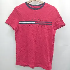◇ ⊂ TOMMY HILFIGER トミーヒルフィガー 無地 半袖 半袖シャツ サイズ表記なし レッド系 メンズ E  【1507080016109】