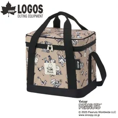 LOGOS ロゴス SNOOPY スヌーピー (PEANUTS 75years) ソフトクーラー 15リットル ソフトクーラーバッグ クーラーボックス 10mm厚の断熱材で冷たさキープ 使わない時はコンパクトに折りたたみできる抗菌ク