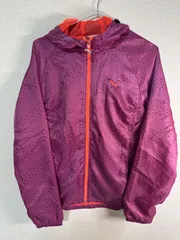 PUMA レディース ウィンドブレーカー 上下セット Oサイズ WIND CELL パープル×ブラック