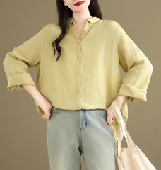 通勤 全4色 シンプル 春コーデ カジュアル ブラウス 長袖 着心地いい