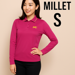 SS0079【送料無料】★新品未使用★ MILLET ミレー アウトドア 長袖ポロシャツ ピンク サイズ90 タグ付き