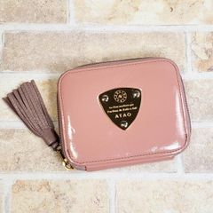 極美品✨IANNE レア！カノン二つ折り財布 ピンク＆グレー本革レザーボックス付 極美品✨IANNE レア！カノン二つ折り財布 ピンク＆グレー本革レザー