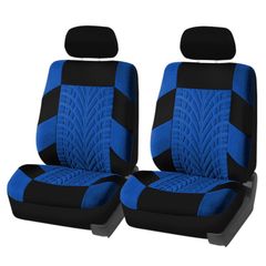 シートカバー 車 カー 座席カバー ハイエース 軽自動車 nbox 運転席助手席セット 伸縮性 自動車 汚れ防止 普通車【2枚セット】 (ブルー)