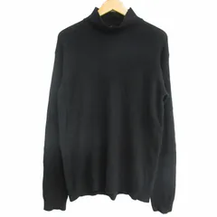 アルマーニ コレツィオーニ ARMANI COLLEZIONI カシミア ハイネックセーター ニット モックネック 黒 ブラック 48 約Lサイズのサムネイル