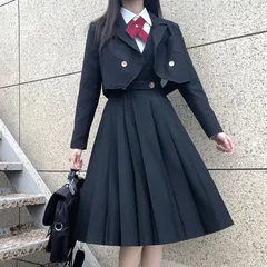 女子高生 制服 学生服 ワンピース   長袖 6点セット バッジ付き スクールスカート スクールワンピース   女子制服 女子高校生 コスプレ JK制服 学生制服 コスチューム 仮装 学園祭 文化祭 卒業式 入学式 春夏秋冬yunrui12