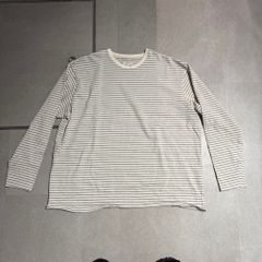 FUJI フジ PURE COTTON BORDER T-SHIRT 長袖Tシャツ ボーダー アイボリー系 size:M【表参道A07】