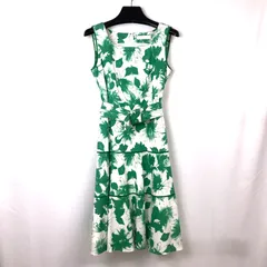 【未使用品】EVENTAIL 日本製 ボタニカルプリントワンピース フラワープリント ドレス M 9号  コットン 綿 リネン 麻 レディース 春夏スプリングサマー