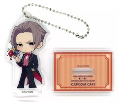 逆転裁判 御剣怜侍 カードアクリルスタンド カプコンカフェ マジシャン 逆転裁判×カプコンカフェ カードアクリルスタンド 御剣怜侍(マジシャン