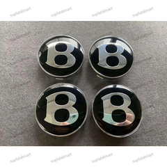 ベントレー Bentley用 4個セット　ホイールキャップ ブラック 保護 カー/自動車用 防塵 外径60mm ハブキャップ