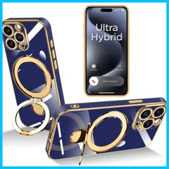 【新着商品】15 Pro Max ケース Magsafe対応 マグネット搭載 スタンド機能 縦横両対応 リング付き ストラップホール付き TPU iPhone 衝撃吸収 滑り止め 落下防止 隠しスタンド ワイヤレス充電対応 アイフォン 15 プロ マックス カ