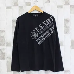 ロングTシャツ メンズ 長袖 Tシャツ ロンT プリントT アメカジ ミリタリー フォト 3L クルーネック トップス 男女兼用 ユニセックス 秋冬 春夏 nt9* 16-ブラック