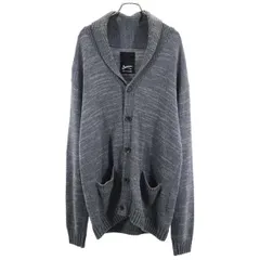 デンハム ウールブレンド コットン ニット カーディガン L グレー系 DENHAM ショールカラー メンズ 【中古】  【221123】 【PD】