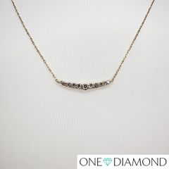 ダイヤ ネックレス  天然ダイヤモンド K18 YG 1.2g 0.3ct イエローゴールド
