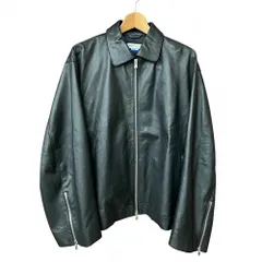 メゾンスペシャル MAISON SPECIAL 22AW Prime Over Single Rider Collared Jacket  シープスキン レザー ジャケット 黒 ブラック 01 S位 11222211206のサムネイル