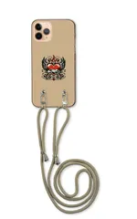 iPhone 16 ProMAX アイフォン16プロマックス スマホケース ショルダーストラップ 紐 付き ハート ハートに火をつけろ タトゥー 刺青 アメカジ カジュアル かっこいい ベージュ カラー02
