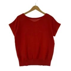 UNTITLED アンタイトル   Vネックカットソー size2/レッド