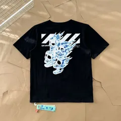 Off-White 2024ss春夏OW新作バックブルーゴーストファイアースカル半袖Tシャツ